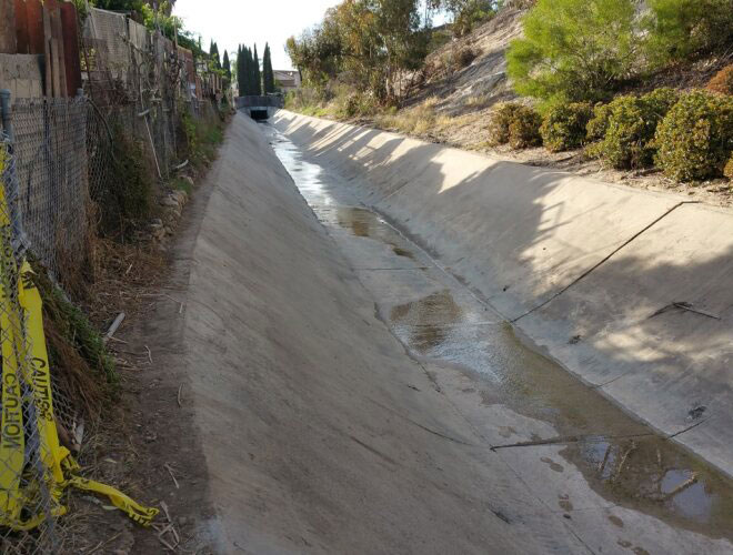 Photo of the Via de la Bandola channel after cleanup