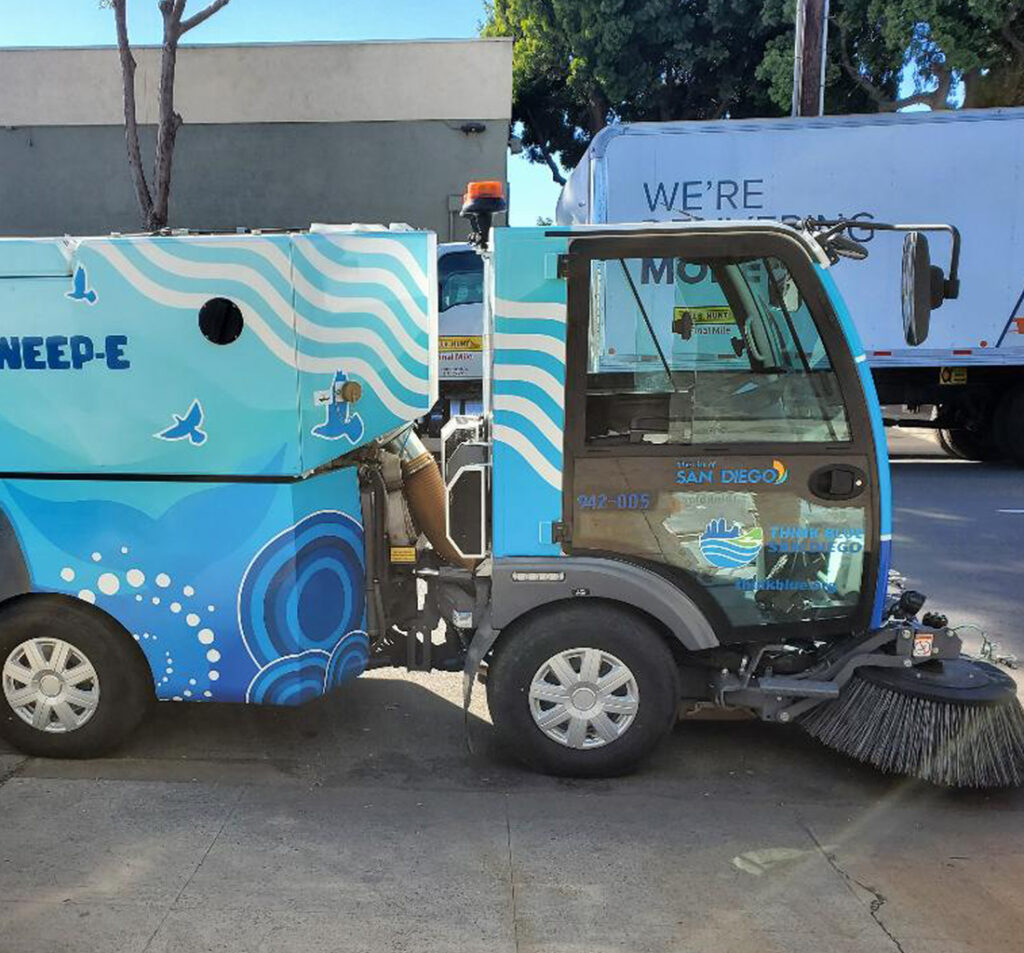 Photo of a street sweeper